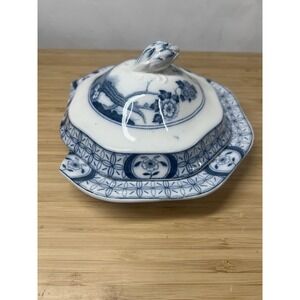 Johnson Bros Mongolia Blue White Replacement Lid Only England Vintage